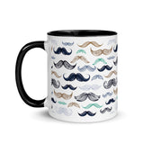 Classy Mustache Mug with Color Inside