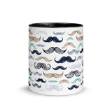 Classy Mustache Mug with Color Inside